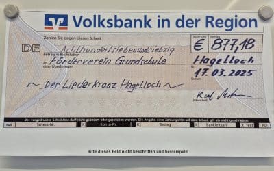 Großzügige Spende des Liederkranzes Hagelloch